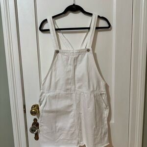 Blank NYC Cream Denim Overalls